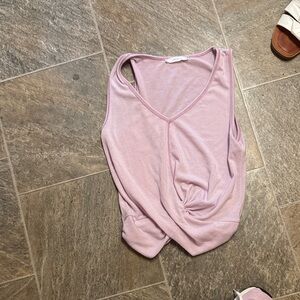 Lush Lavender Twist Front Tank Top